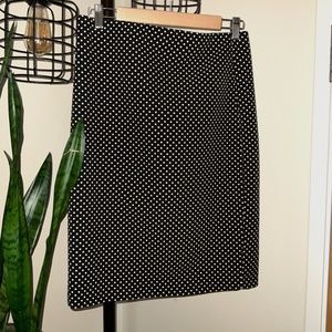 Size 6 Philosophy Polka Dot Black Pencil Skirt